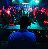 DJ performing live at a nightclub-style event