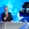Live broadcast production with cameras and crew