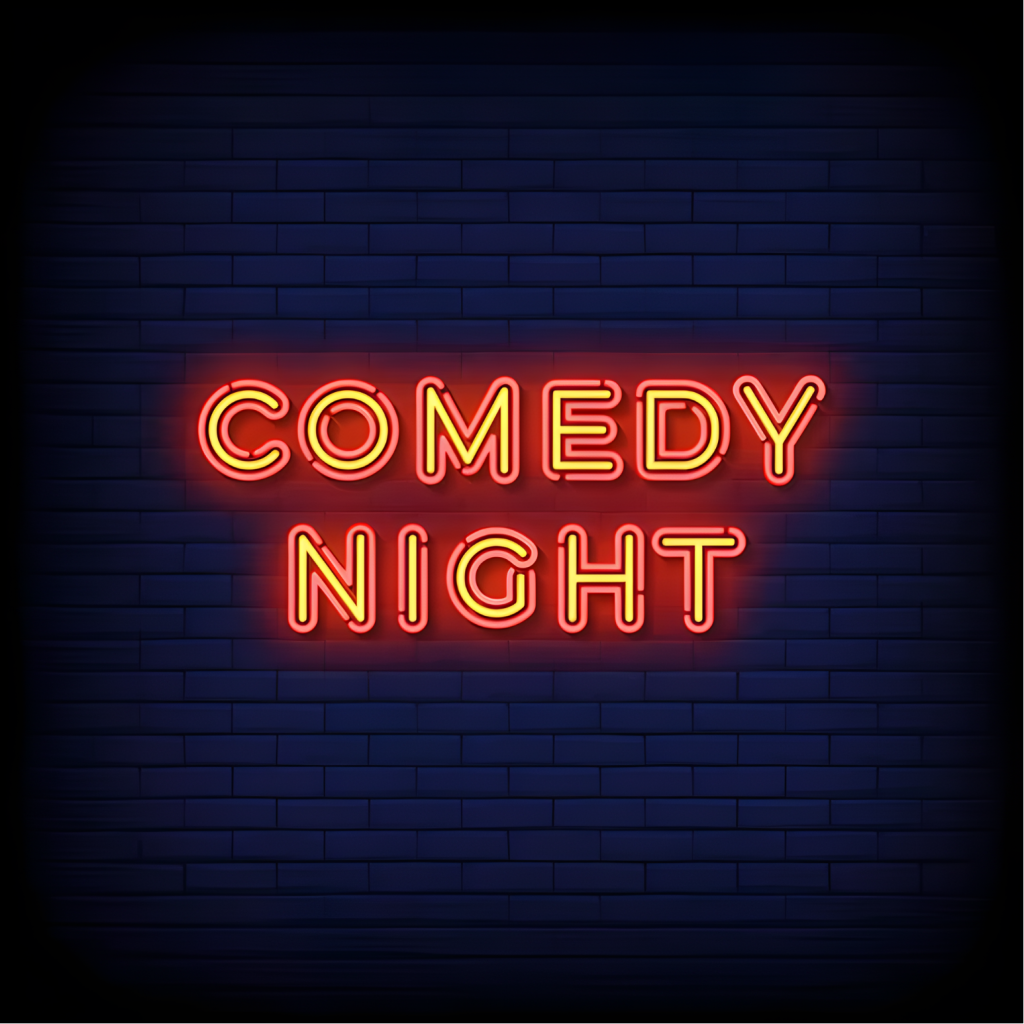 Comedian performing on stage