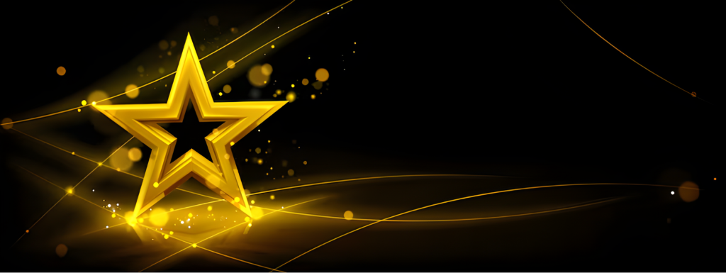 Stage setup for an award ceremony